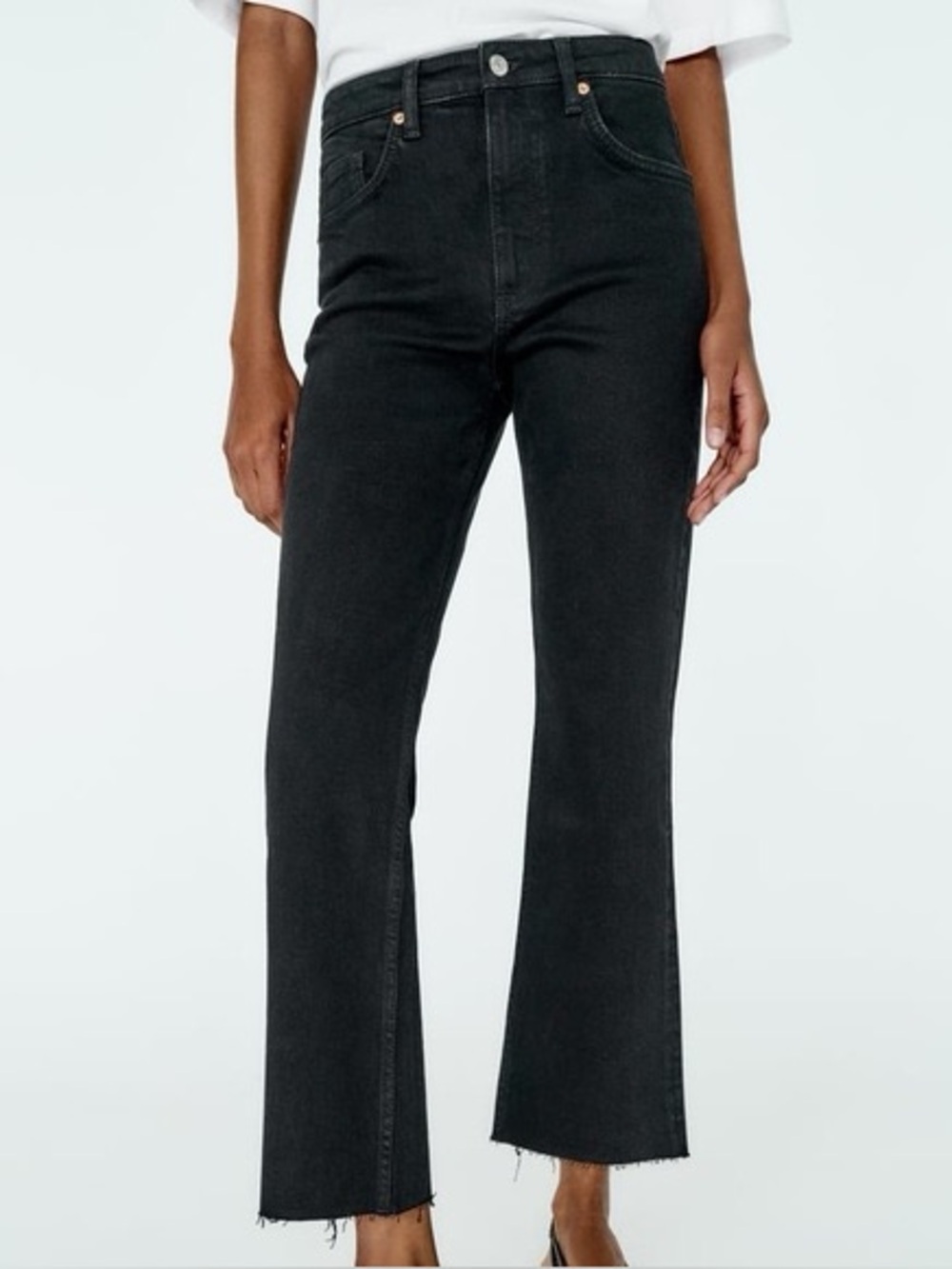 Zara Cropped Flare Jeans